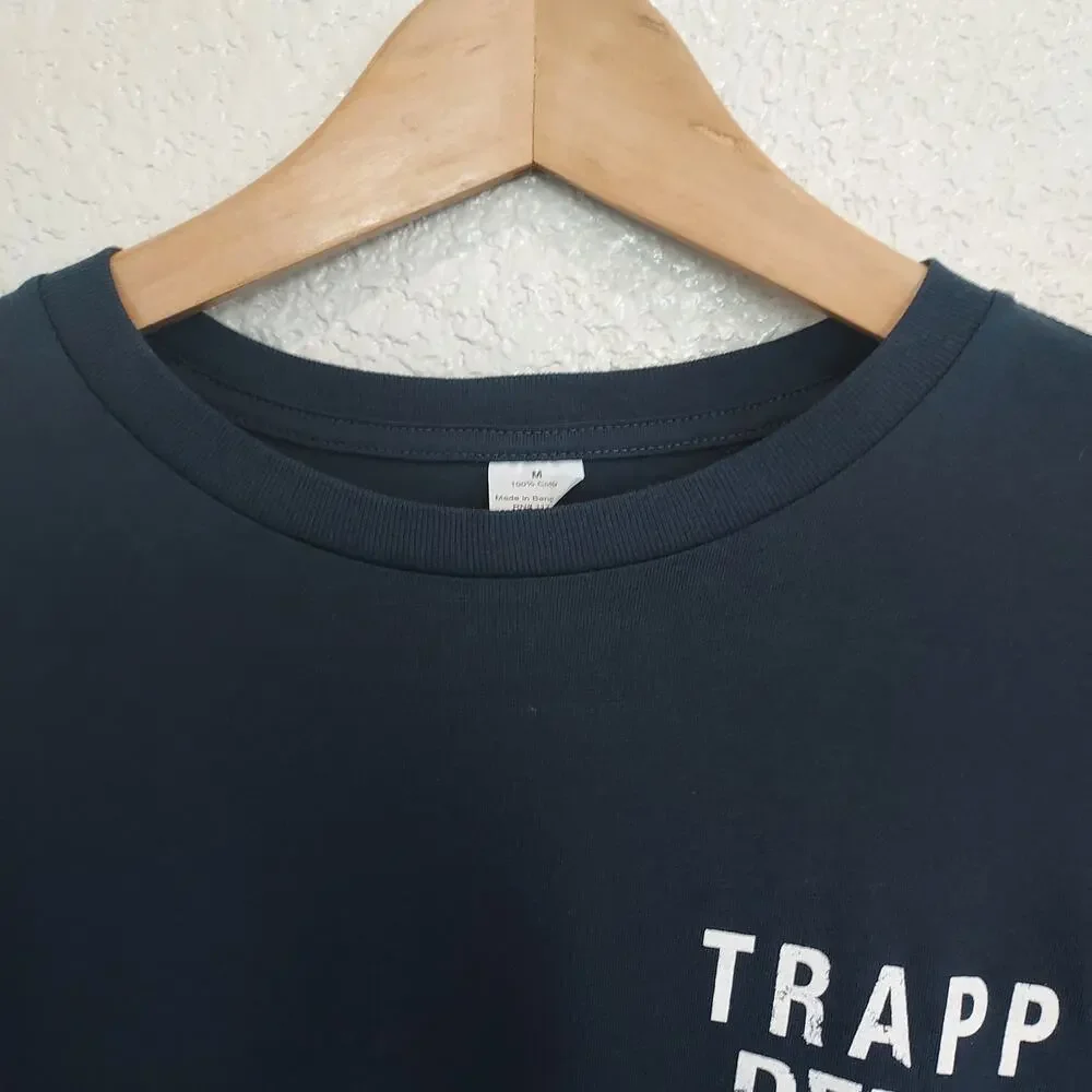 Trapp  Dept. Los Angeles Black Long Sleeve Crew Neck Size M - Picture 3 of 7